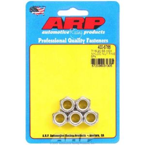 ARP #400-8766 S/S 6pt. Fine Nyloc Nuts - 7/16-20 (5)