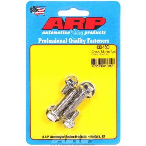 ARP #430-1602 S/S Chevy Fuel Pump Bolt Kit 6pt.