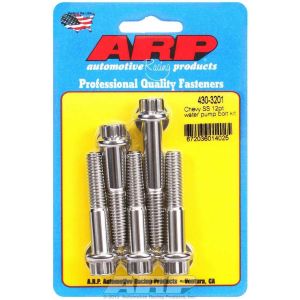 ARP #430-3201 S/S Water Pump Bolt Kit Chevy 12pt.