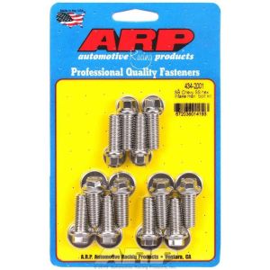 ARP #434-2001 SBC S/S Intake Bolt Kit 6pt.