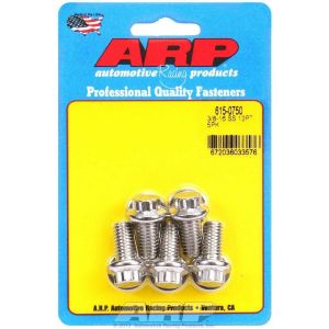 ARP #615-0750 S/S Bolt Kit - 12pt. (5) 3/8-16 x 0.750