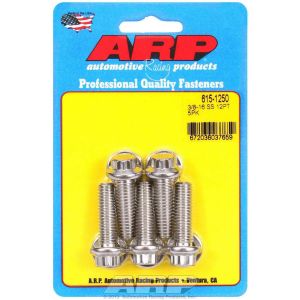 ARP #615-1250 S/S Bolt Kit - 12pt. (5) 3/8-16 x 1.250