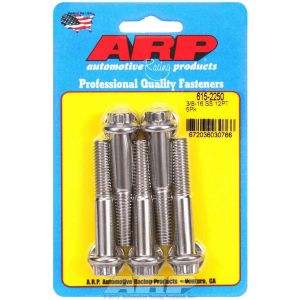 ARP #615-2250 S/S Bolt Kit 12pt 5pk 3/8-16 x 2.250