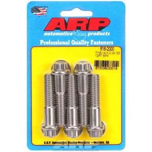 ARP #616-2000 S/S Bolt Kit 12pt 5pk 7/16-14 x 2.000