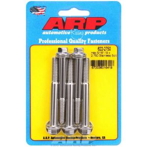 ARP #622-2750 S/S Bolt Kit - 6pt. (5) 5/16-18 x 2.750