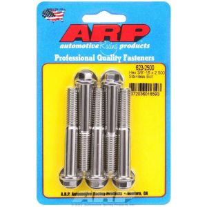 ARP #623-2500 S/S Bolt Kit - 6pt. (5) 3/8-16 x 2.500