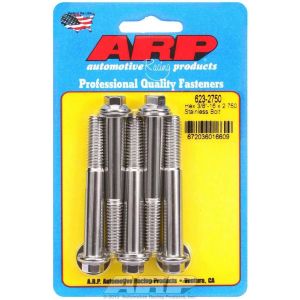 ARP #623-2750 S/S Bolt Kit - 6pt. (5) 3/8-16 x 2.750