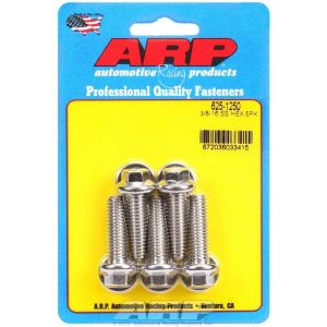 ARP #625-1250 S/S Bolt Kit - 6pt. (5) 3/8-16 x 1.250