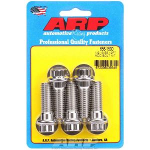 ARP #656-1500 S/S Bolt Kit - 12pt. (5) 1/2-13 x 1.500