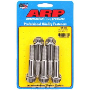 ARP #656-2500 S/S Bolt Kit - 12pt. (5) 1/2-13 x 2.500