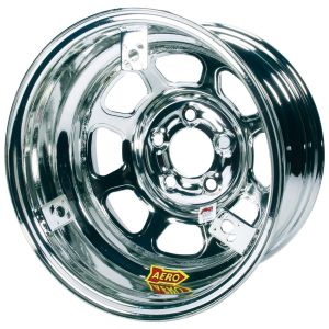 AERO RACE WHEELS #52-285020T3 15X8 2in 5.00 Chrome w/ 3 Tabs for Mudcover