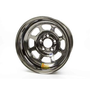 AERO RACE WHEELS #52-985020BLK 15x8 2in 5.00 Black Chrome