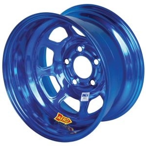 AERO RACE WHEELS #52-985020BLU 15x8 2in 5.00 Blue Chrome