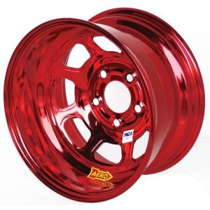 AERO RACE WHEELS #52-985030RED 15x8 3in 5.00 Red Chrome