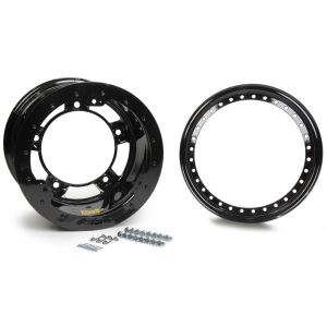 AERO RACE WHEELS #53-100530B 15X10 3in Wide 5 Black Beadlock