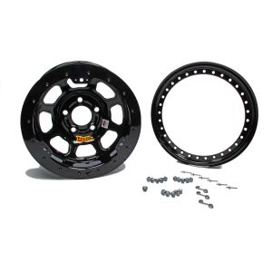 AERO RACE WHEELS #53-184540B 15x8 4in 4.5 Black