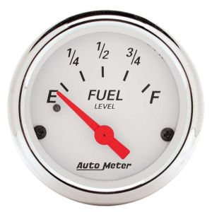 AUTOMETER #1317 White Fuel Level Gauge