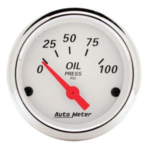 AUTOMETER #1327 White Oil Pressure 0-100