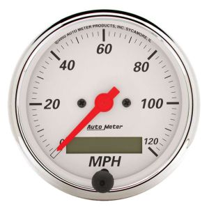 AUTOMETER #1388 Arctic White 3-1/8in 120 MPH Speedometer