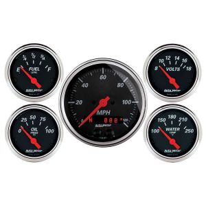 AUTOMETER #1450 Designer Black Gauge Kit w/GPS Speedo