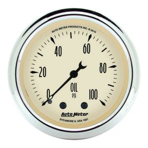 AUTOMETER #1821 2-1/16 A/B Oil Pressure Gauge 0-100 PSI