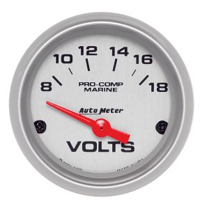 AUTOMETER #200756-33 2-1/16 Ultra Lite Marine Voltmeter 8-18 Volts