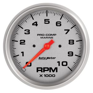 AUTOMETER #200801-33 5in U/L Tachometer Gauge 10000 RPM Silver