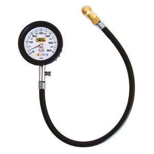 AUTOMETER #2160 Tire Pressure Gauge 0-60 PSI Analog w/Bleed Valve