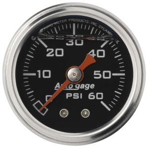 AUTOMETER #2173 1-1/2in Pressure Gauge - 0-60psi - Black Face