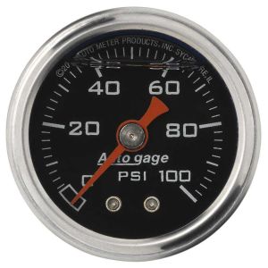 AUTOMETER #2174 1-1/2in Pressure Gauge - 0-100psi - Black Face