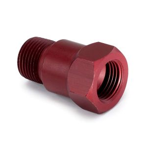 AUTOMETER #2272 3/8in Npt Aluminum Temp. Adapter Fitting - Red