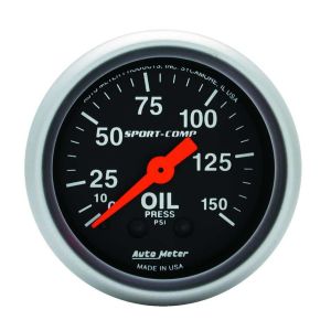 AUTOMETER #3323 Sport Comp 2 1/16in Oil 0-150 PSI Mech.