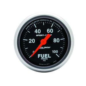 AUTOMETER #3363 Sport Comp 2 1/16in Fuel 0-100 PSI Elec.