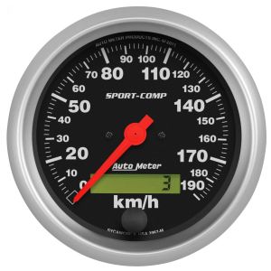 AUTOMETER #3987-M 3-3/8 S/C 190KPH Speedo - Electric