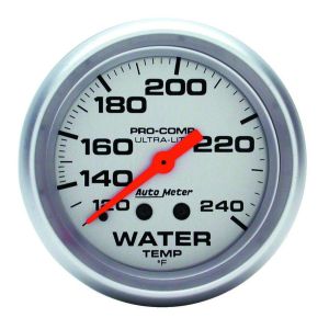 AUTOMETER #4433 2-5/8 Ultra-Lite Water Temp 120-240 F.Mech 12FT