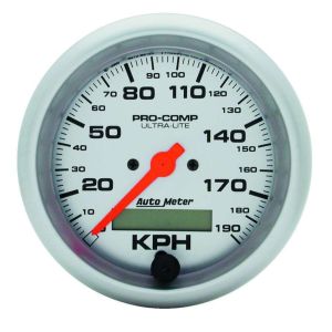 AUTOMETER #4487-M 3-3/8in U/L Speedometer 190KPH Metric
