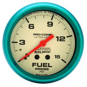 AUTOMETER #4511 2-5/8 Ultra-Nite F/P Gauge 0-15psi