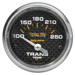 AUTOMETER #4757 2-1/16in C/F Trans. Temp. Gauge 100-250