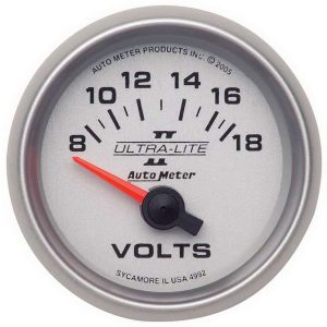 AUTOMETER #4992 2-1/16in U/L II Voltmeter 8-18 Short Swp