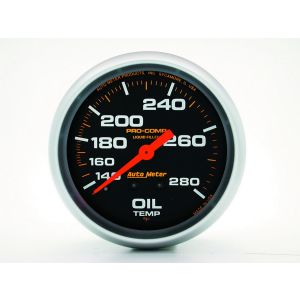 AUTOMETER #5443 140-280 Oil Temp Gauge with 12ft Capillary Tube