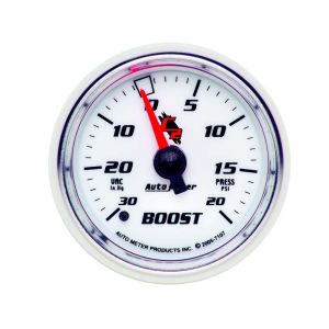 AUTOMETER #7107 2-1/16in C2/S Boost/Vac Gauge 30in Hg/20psi
