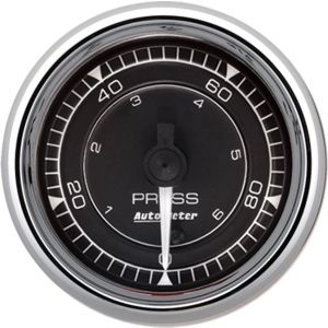 AUTOMETER #9753 2/16 Chrono Chrome Gauge Pressure 100PSI