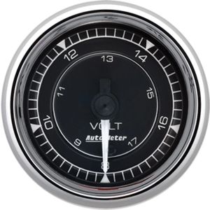 AUTOMETER #9791 2/16 Chrono Chrome Gauge Voltmeter 18-Volt