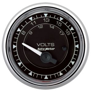 AUTOMETER #9792 2/16 Chrono Chrome Gauge Voltmeter 18-Volt