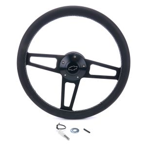 GRANT #1916-1 Billet Classic Series Black Wheel Chevy Logo