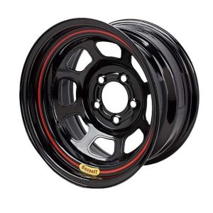 BASSETT #57SH35 Wheel 15x7 D Hole 4 x 100mm 3.5in Black