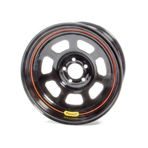 BASSETT #57SN4 Wheel 15x7 5x100mm D- Hole 4in BS Black
