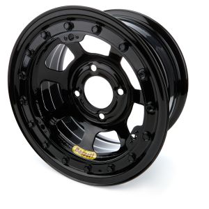 BASSETT #L37ST4L Wheel 13X7 4X4.5 4in BS Black D-Hole