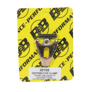 B and B PERFORMANCE PRODUCTS #30100 Distributor Clamp - Chevy V8- Gold