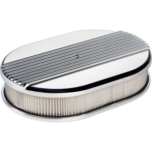 BILLET SPECIALTIES #15630 Small Ribbed Oval Air Cleaner